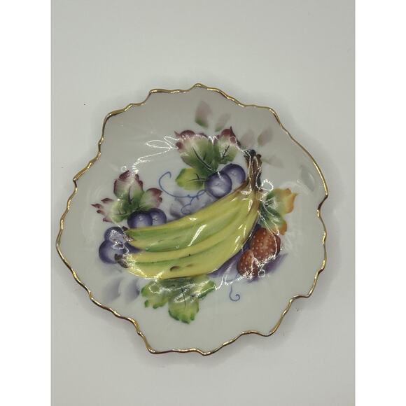 Vintage Ucagco Japan Hand Painted Plate Fruit Design Signed Wall Hang Decor - Picture 1 of 6